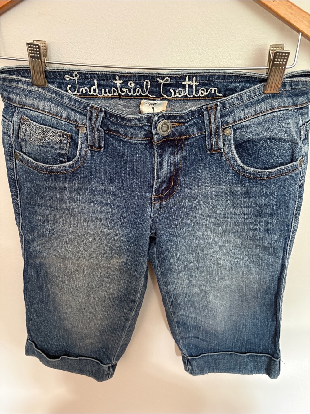 Women's Blue Denim Bermuda Jeans